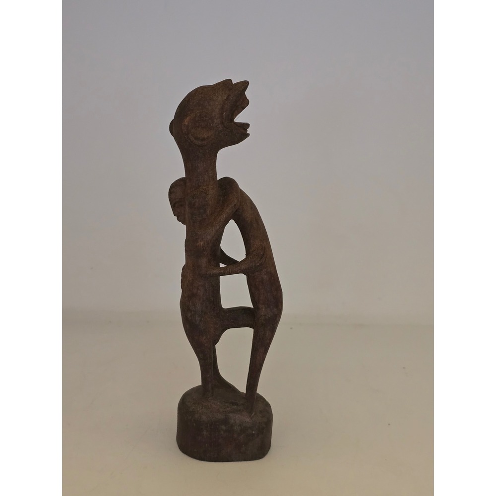 Hand‎ Carved African Tribal Style Wood Sculpture Figure Statue 8.5 Inch Brown